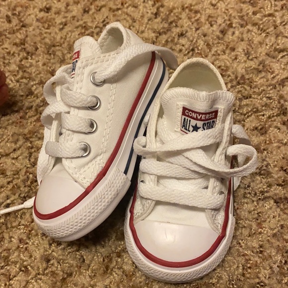 Other - Brand new toddler girl white converse. Worn once.